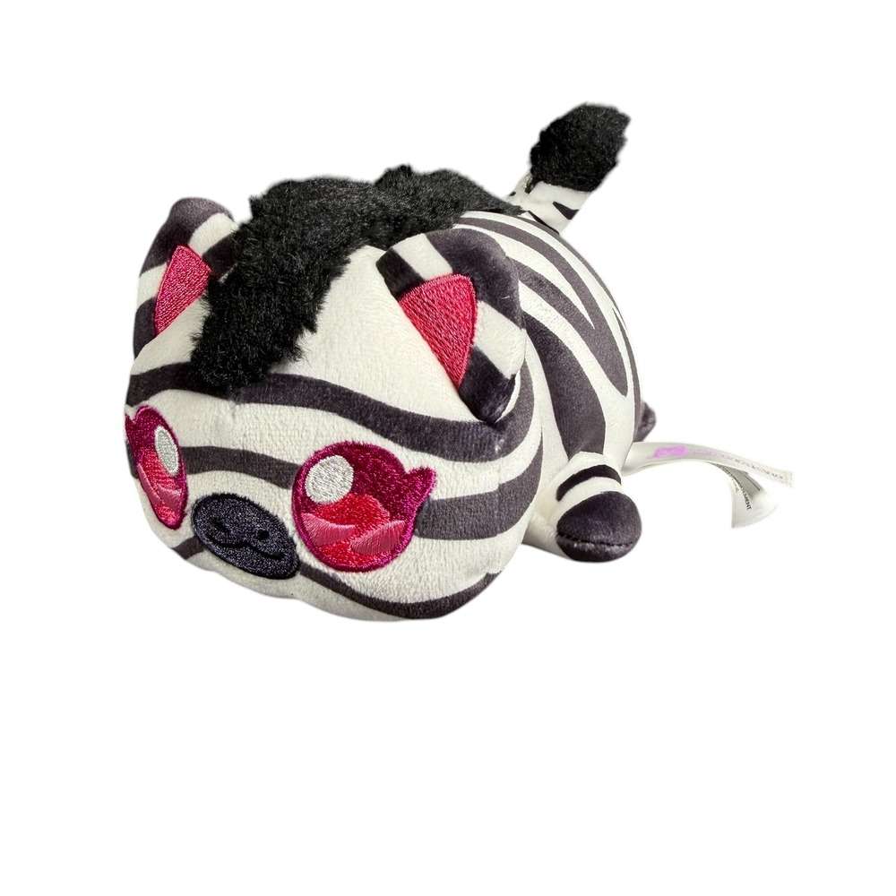 Aphmau MeeMeows Zebra Cat Plush Mystery MeeMeows Black White Striped 6 Inch Toy